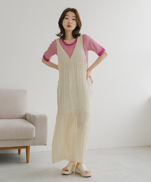 「Kastane」 半袖Tシャツ FREE グリーン レディース_画像4