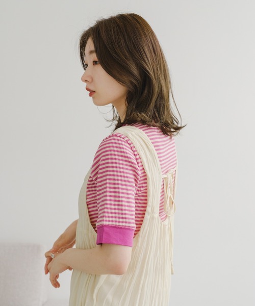 「Kastane」 半袖Tシャツ FREE グリーン レディース_画像6