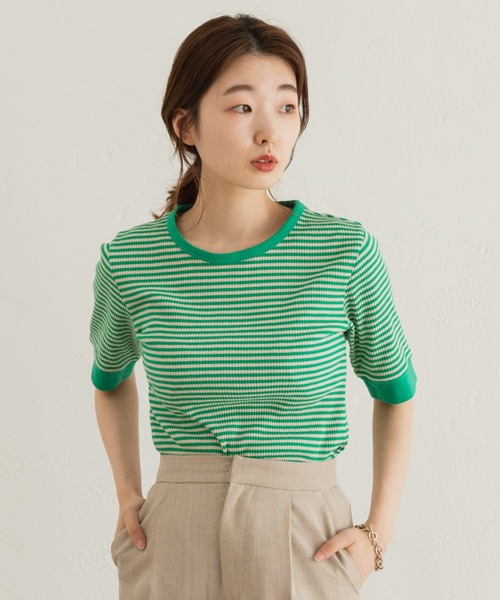 「Kastane」 半袖Tシャツ FREE グリーン レディース_画像7