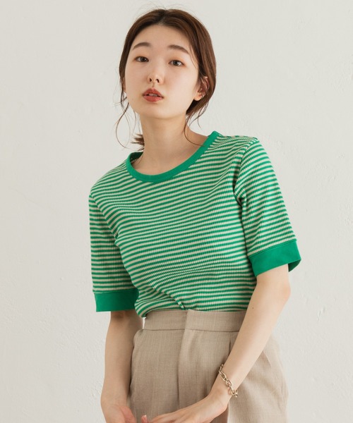 「Kastane」 半袖Tシャツ FREE グリーン レディース_画像8