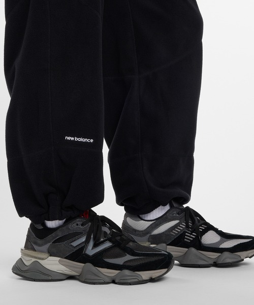 new balance メンズパンツ 黒 New Balance（ニューバランス） パンツ NB GREY フリース ワイド