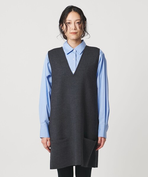 UNITED ARROWS ブラックノースリーブベスト UNITED ARROWS（ユナイテッドアローズ） ベスト ジレ ケーブル