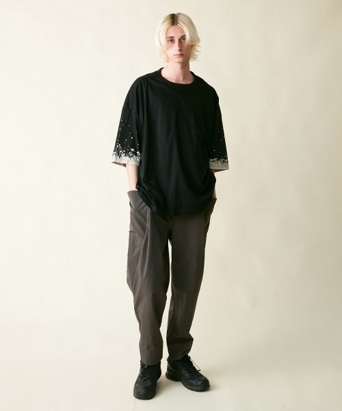 「rehacer」 半袖Tシャツ MEDIUM オリーブ メンズ_画像5