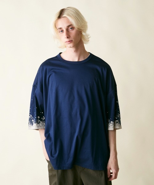 「rehacer」 半袖Tシャツ MEDIUM オリーブ メンズ_画像9