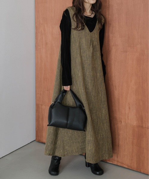 ジャンパースカート ツイードフレアジャンパースカート : ZOZOTOWN