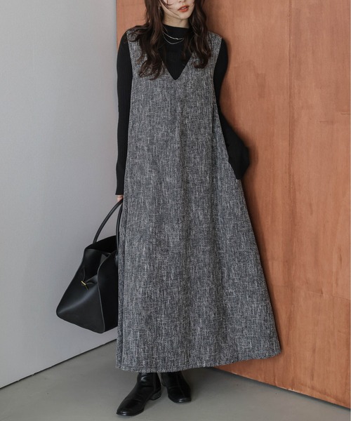 ジャンパースカート ツイードフレアジャンパースカート : ZOZOTOWN