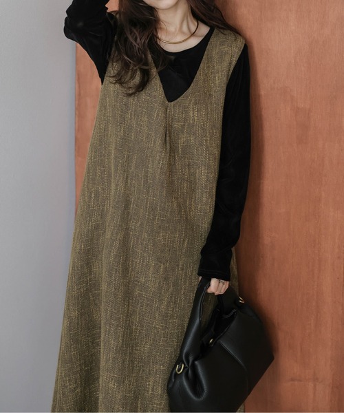 ジャンパースカート ツイードフレアジャンパースカート : ZOZOTOWN