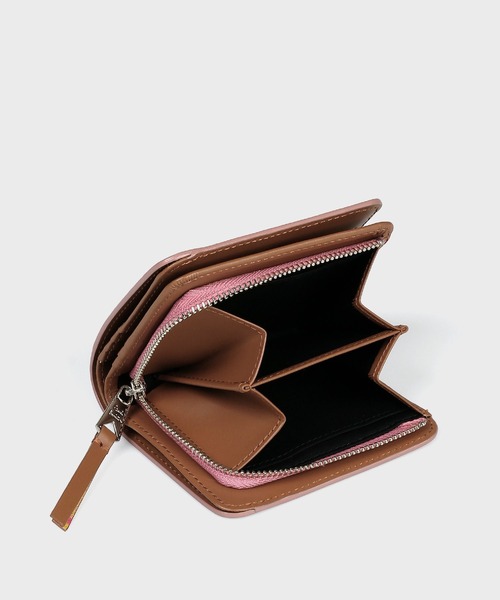 【人気♡新品未使用品♡】Kitanuma 2 三つ折り財布 ブラウン/ピンク Paul Smith（ポール・スミス） 財布 スワールプラー 2つ折り財布