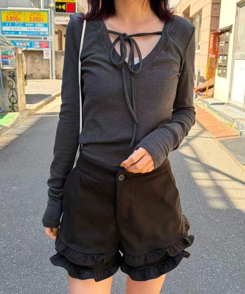 パンツ ダブルフリルショートパンツ レディース : ZOZOTOWN Yahoo!店