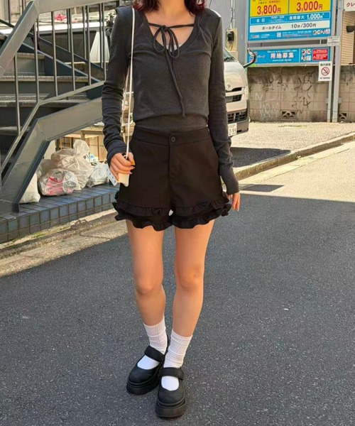 パンツ ダブルフリルショートパンツ レディース : ZOZOTOWN Yahoo!店