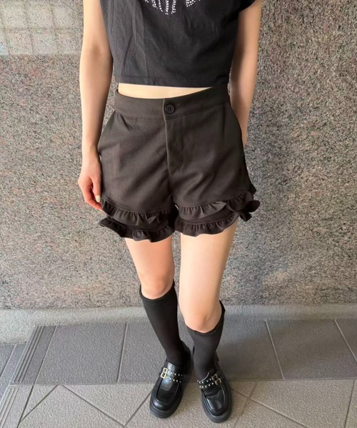パンツ ダブルフリルショートパンツ レディース : ZOZOTOWN Yahoo!店