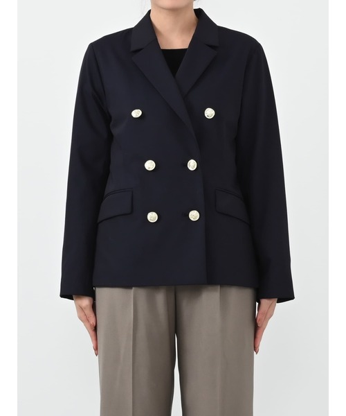 コヒナ cohina ゴールドボタン　ダブルジャケット　テーラードジャケット セール】ゴールドボタンダブルジャケット 【低身長・小柄女性