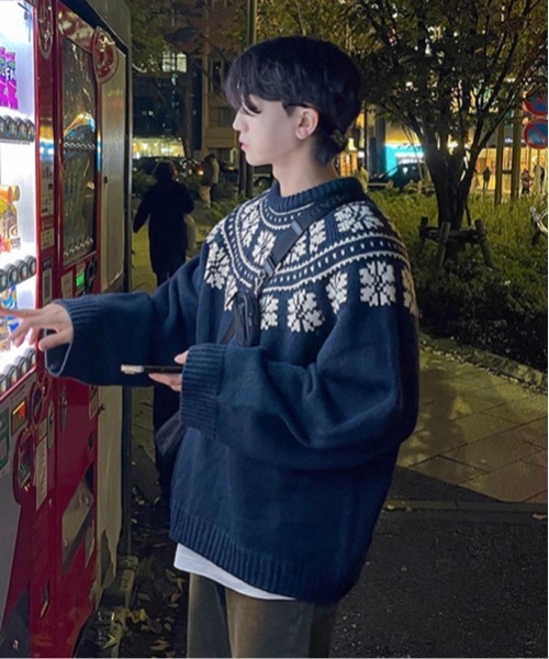 ★雰囲気抜群★ 希少★北欧★暖かみ♬　　ヴィンテージ♬レトロニット♬セーター MONO-MART LADY'S（モノマートレディース）の「レトロチロルニットプル
