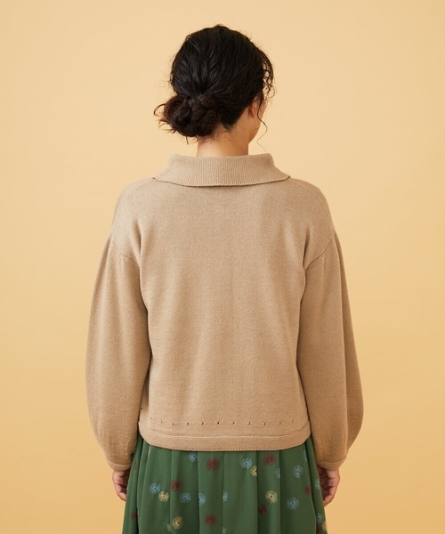カーディガン A/W天竺ニットカーディガン レディースの画像
