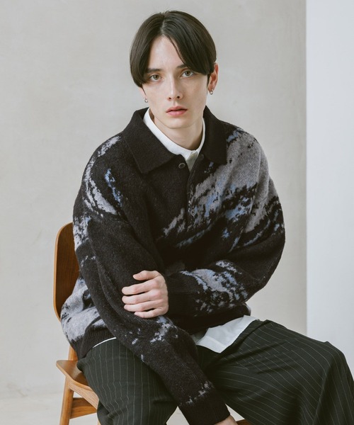 RAGEBLUE（レイジブルー） ポロシャツ WOOLYガラニットポロ メンズ