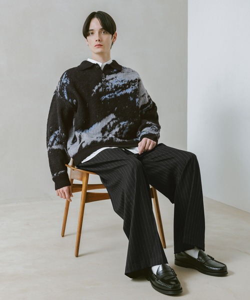 RAGEBLUE（レイジブルー） ポロシャツ WOOLYガラニットポロ メンズ