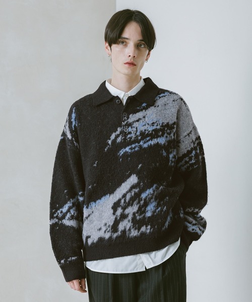 RAGEBLUE（レイジブルー） ポロシャツ WOOLYガラニットポロ メンズ