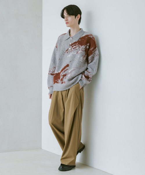 RAGEBLUE（レイジブルー） ポロシャツ WOOLYガラニットポロ メンズ