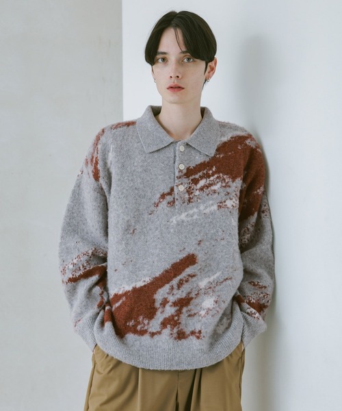 RAGEBLUE（レイジブルー） ポロシャツ WOOLYガラニットポロ メンズ