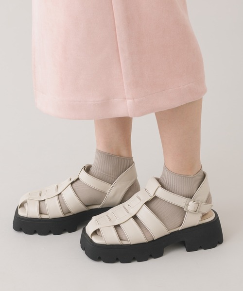 「Casselini」 フラットサンダル MEDIUM アイボリー レディース_画像4