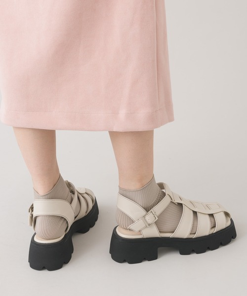 「Casselini」 フラットサンダル MEDIUM アイボリー レディース_画像5