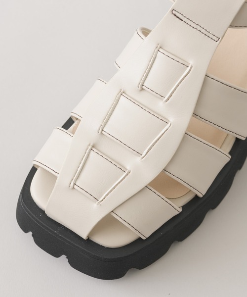 「Casselini」 フラットサンダル MEDIUM アイボリー レディース_画像9