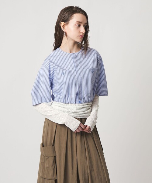 ASTRAET レース クルーネックT ASTRAET（アストラット） tシャツ 「ASTRAET」レース クルーネック