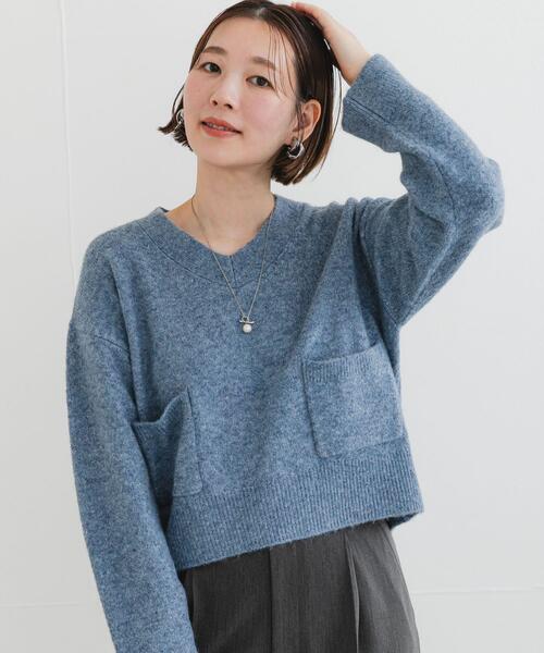 F by ROSSO（エフバイロッソ） ニット セーター F by ROSSO Vネック釦