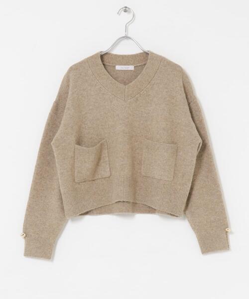 F by ROSSO（エフバイロッソ） ニット セーター F by ROSSO Vネック釦