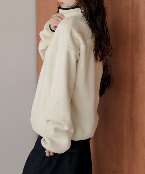 パーカー ハーフジップ フリースプルオーバー レディース : ZOZOTOWN