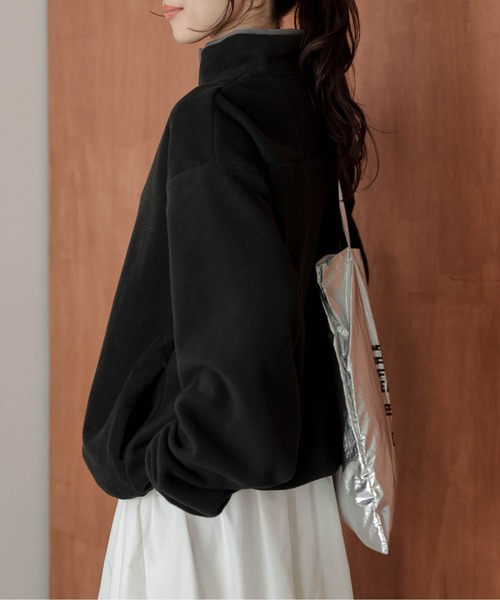 パーカー ハーフジップ フリースプルオーバー レディース : ZOZOTOWN