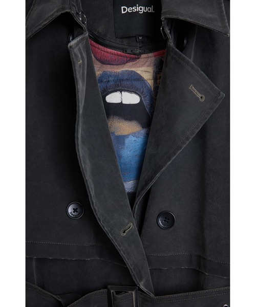 【未使用タグ付き！】Desigualデシグアル トレンチコート　XXLサイズ Desigual（デシグアル） トレンチコート コート ARKANSAS トレンチ