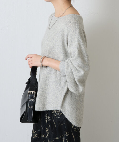 「COLLAGE GALLARDAGALANTE」 長袖ニット FREE サックスブルー レディース_画像4