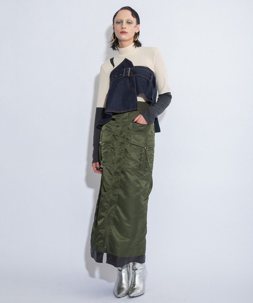 「AULA AILA」 ロングスカート 1 ブラック レディース_画像5