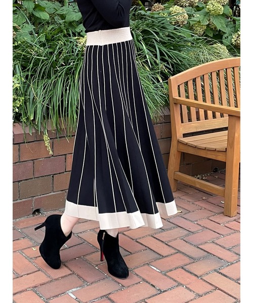 「EPOCA THE SHOP」 ニットワンピース 38 ブラック レディース_画像3