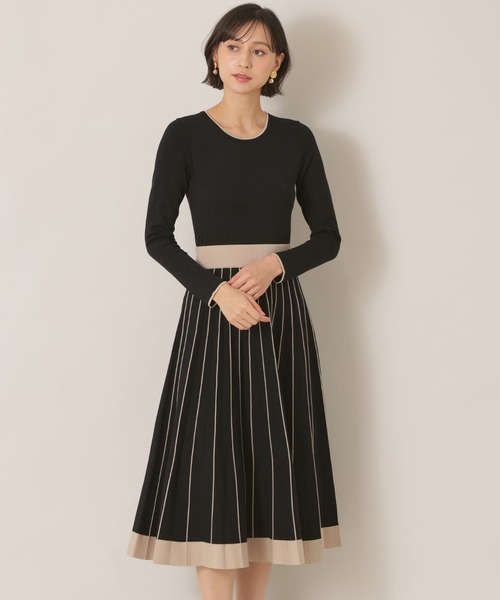 「EPOCA THE SHOP」 ニットワンピース 38 ブラック レディース_画像7