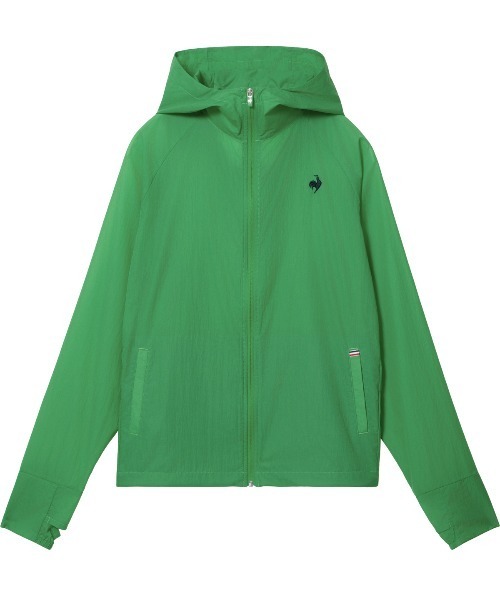 新品未使用 ルコックゴルフ◆ナイロン ジャケット レディース◆グリーン M le coq sportif（ルコックスポルティフ） ブルゾン ジャンバー 「はっ