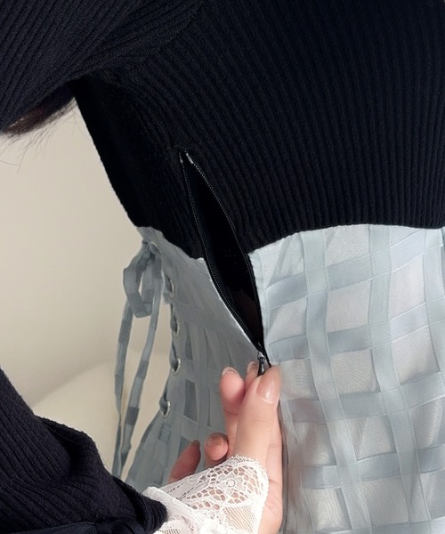 「mily bilet」 ドッキングワンピース SMALL ブラック レディース_画像2