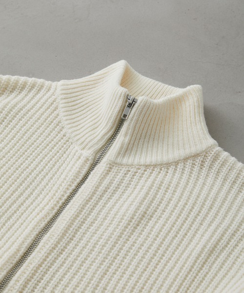 「CLEL」 ニットカーディガン L オフホワイト メンズ_画像9