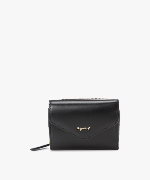 agnes b.（アニエスベー） 財布 レザー 三つ折り ミニ ウォレット ”ava