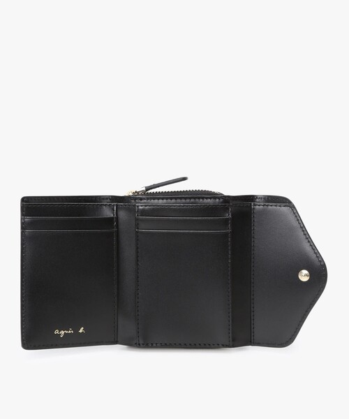 agnes b.（アニエスベー） 財布 レザー 三つ折り ミニ ウォレット ”ava