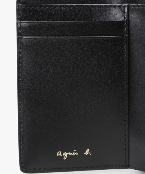 【未使用】agnes b. 3つ折り財布　レザー　ブルー　ava ミニウォレット agnes b.（アニエスベー） 財布 レザー 三つ折りウォレット ”ava