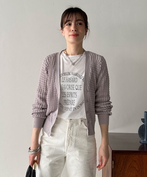 「DOUX ARCHIVES」 ニットカーディガン FREE ブラック レディース_画像7