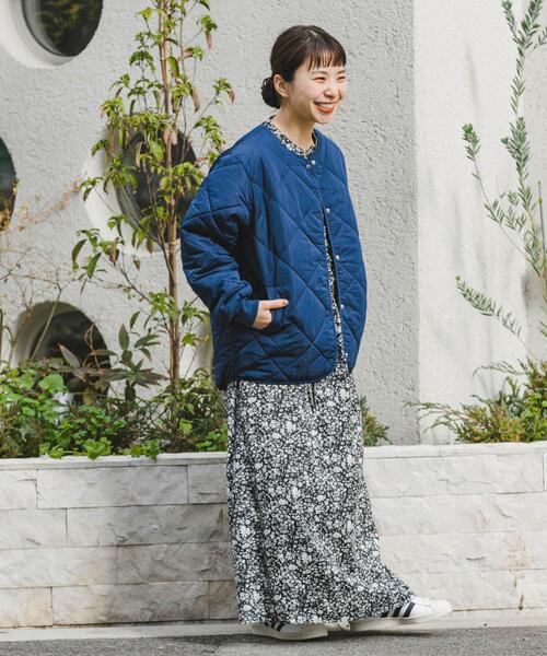 「ITEMS URBANRESEARCH」 キルティングブルゾン SMALL ブラウン レディース_画像4