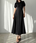 ワンピース 半袖 襟付きフレアワンピース「高身...の詳細画像2