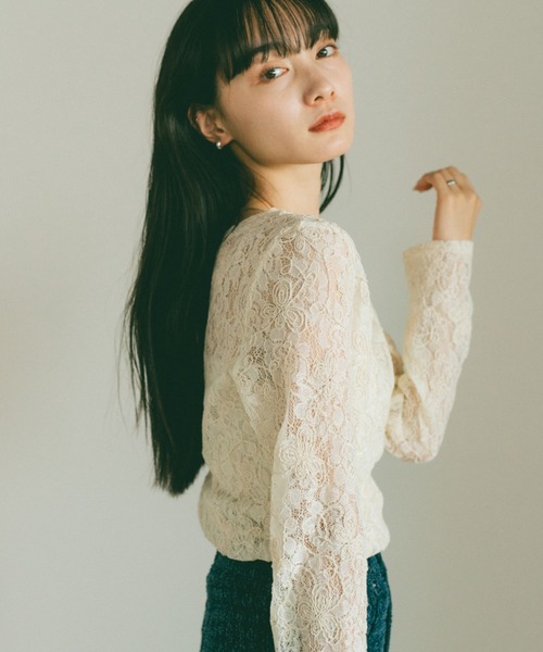 「VANNIE U」 長袖カットソー FREE アイボリー レディース_画像6