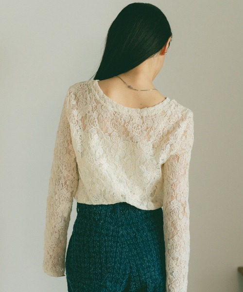 「VANNIE U」 長袖カットソー FREE アイボリー レディース_画像7