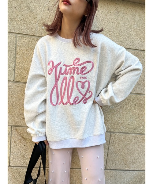 【新品未使用】Jumelle (ジュメロ) cutting knit JUMELLE（ジュメロ） tシャツ lace lettering sweat レディース