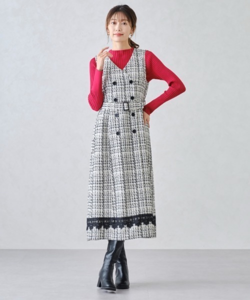 「MISCH MASCH」 ノースリーブワンピース M ホワイト レディース
