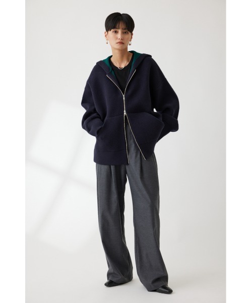「crie conforto」 ジップアップパーカー FREE ネイビー レディース_画像2